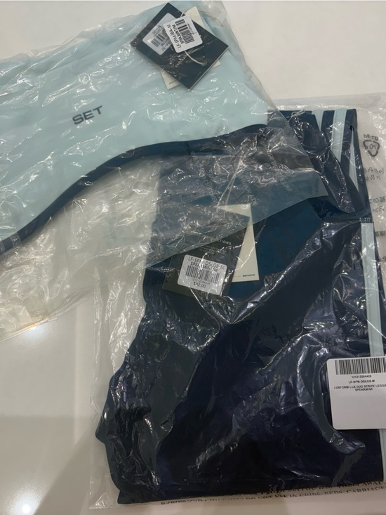 SET Active Other - SET Active Lux Duo Stripe Leggings & Lux Rise Bra in Spearmint